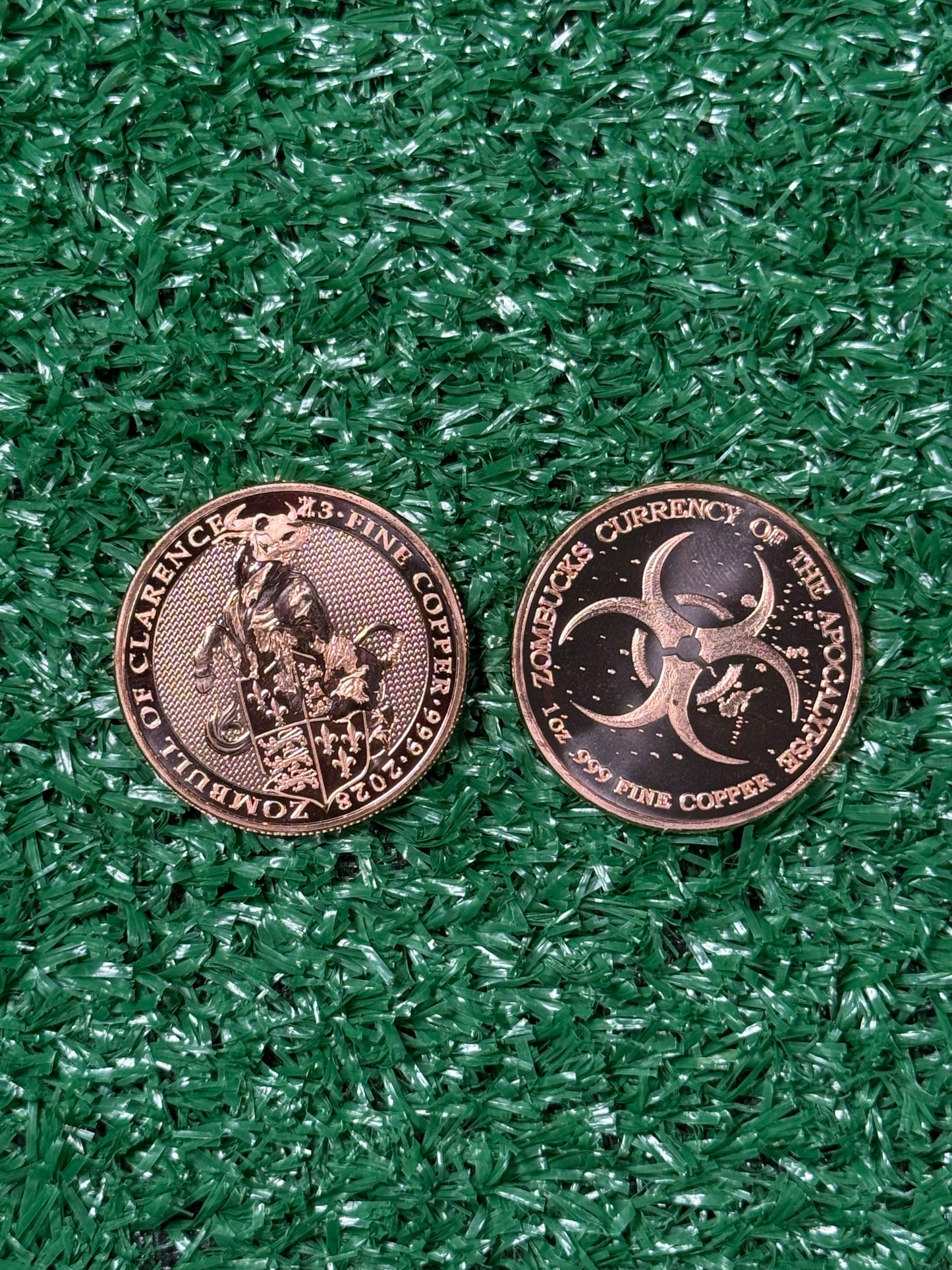 Zombie Biohazard 1oz Copper Coin