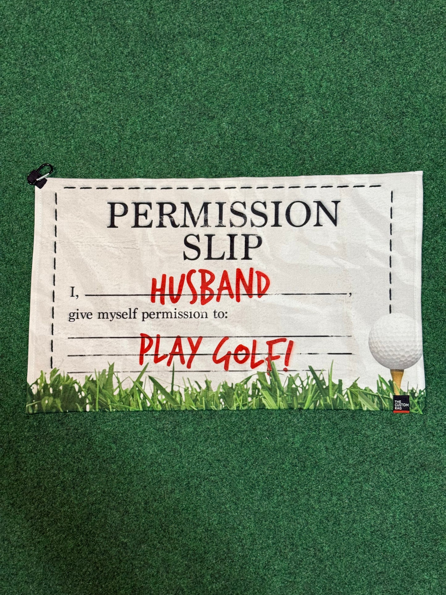 Permission Slip Golf Scrub Towel